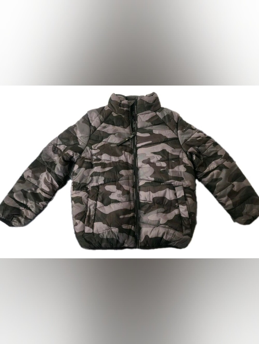NWT Urban Republic Boys 4T Camo Quilted Puffer Jacket Faux Fur Lined